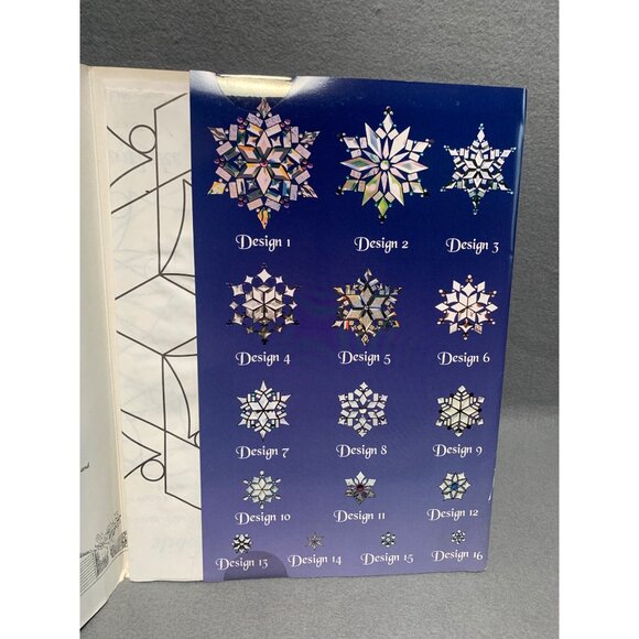 The Magic of Snowflakes II Stained Glass by Deverie Wood 17 Snowflake Designs - Picture 3 of 3